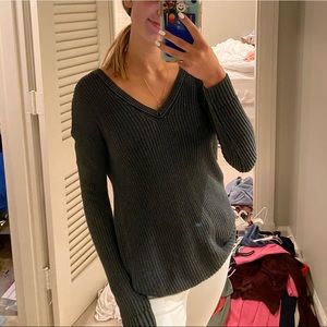 gray sweater